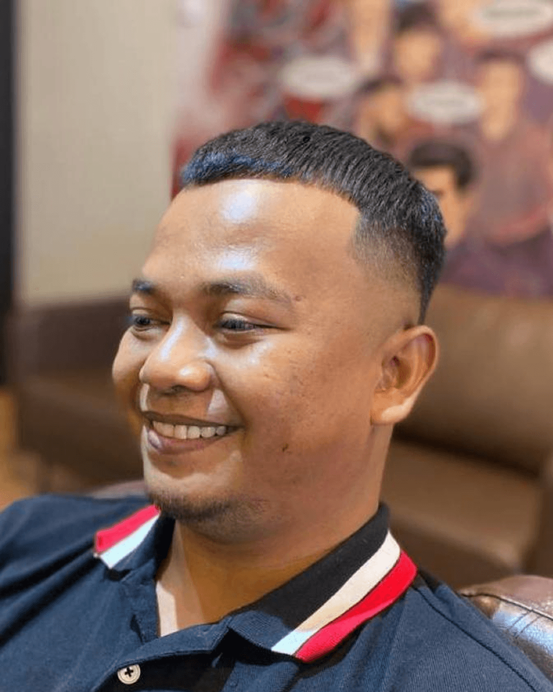 Hasil potongan rambut Short French Crop di Gunting Nusantara Makassar