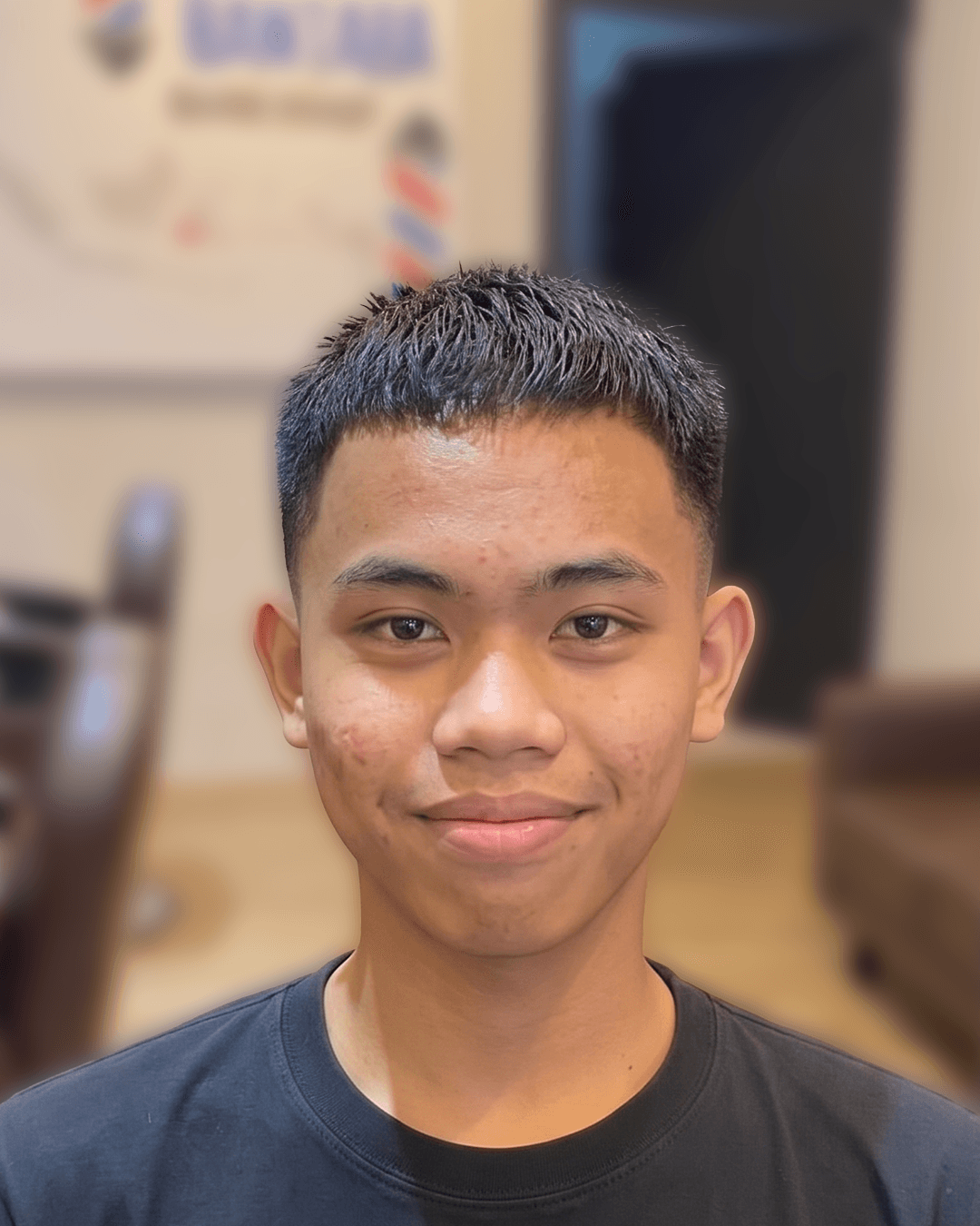 Hasil potongan rambut Spiky Crop / Short Spiky di Gunting Nusantara Makassar